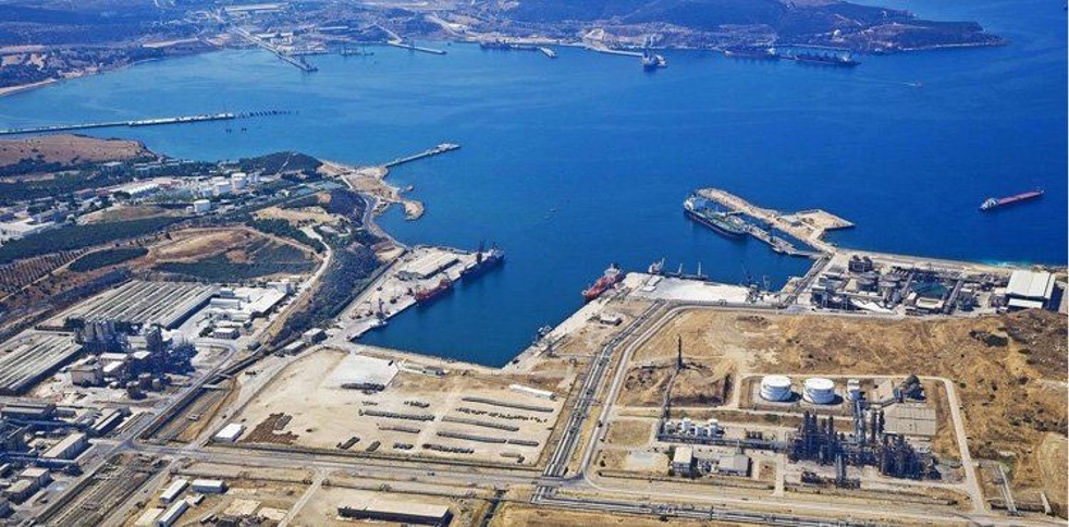 Aerial view of Ravenna port, Italy, a DELFI export destination